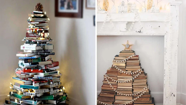 She Didn't Buy a Christmas Tree This Year. What She Used Instead Will Make Every Book Lover Cry.